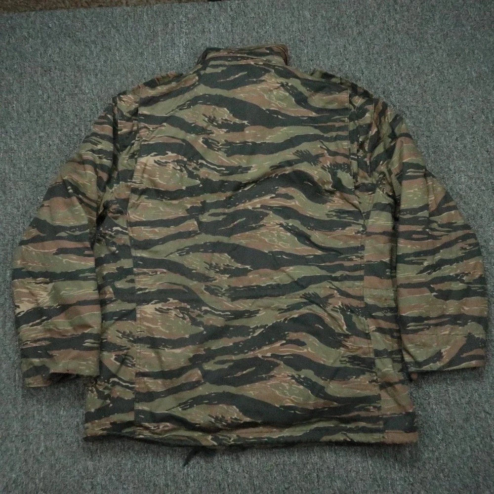 Rothco Jacket Men Large Brown Black Green Tiger Stripe Camo M65 Field‎ Military